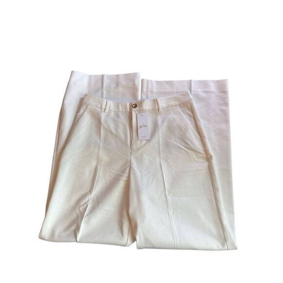 NWT Lilly Pulitzer 33" Colletti High Rise Trouser in Coconut- size 10 - Picture 7 of 12